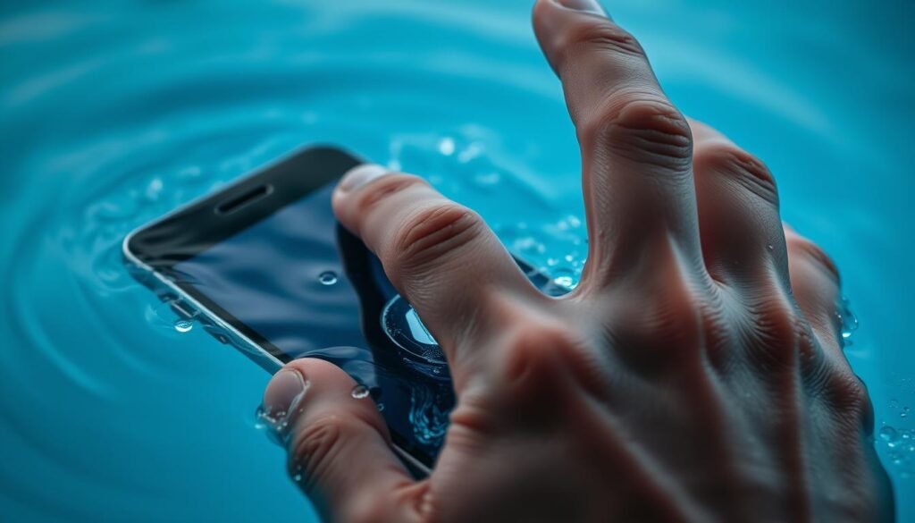 desligar smartphone para prevenção de curto-circuito